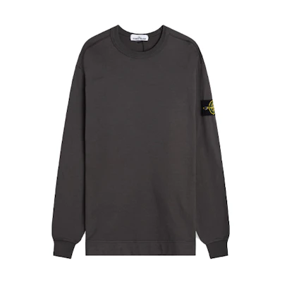 Stone Island Small Logo Crewneck Sweatshirt Men’s Gray Long Sleeve Pullover 731564450-V0065