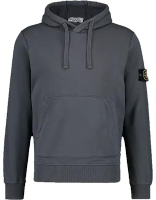 STONE ISLAND Solid Badge Hoodie Pria Abu-Abu dengan Drawstring 791564151-V0062 Order STONE ISLAND Solid Badge Hoodie Pria Abu-Abu dengan Drawstring 791564151-V0062