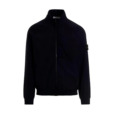 Stone Island Solid Collar Raglan Sleeve Jacket Unisex Deep Blue 781560753-V0020