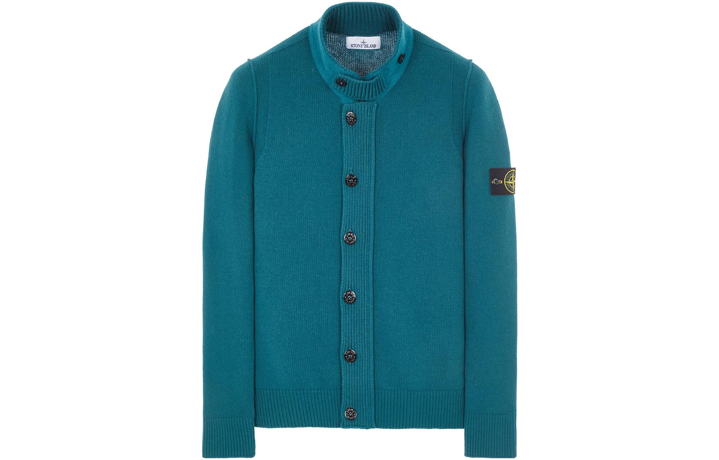 Stone Island Solid Color Badge Logo Long-Sleeve Jacket 7915547A-V0057