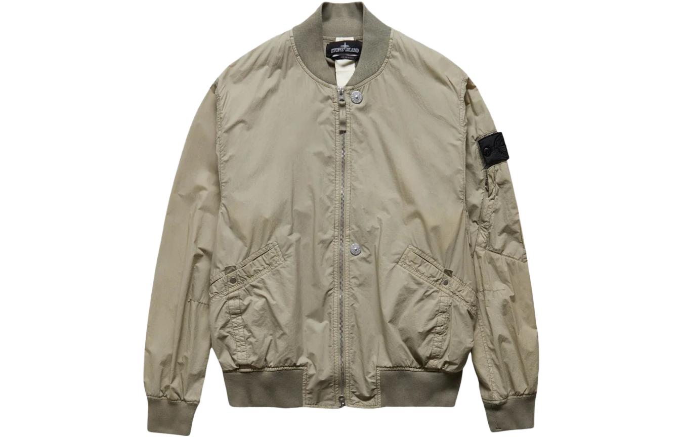 Stone Island Solid Color Baseball Collar Long Sleeve Jacket 761940712-V0095