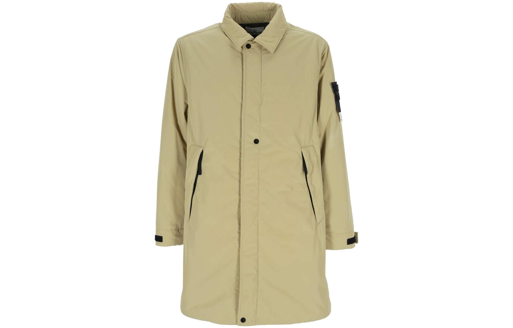 Stone Island Solid Color Collared Jacket Men’s Green 791570726-V0091