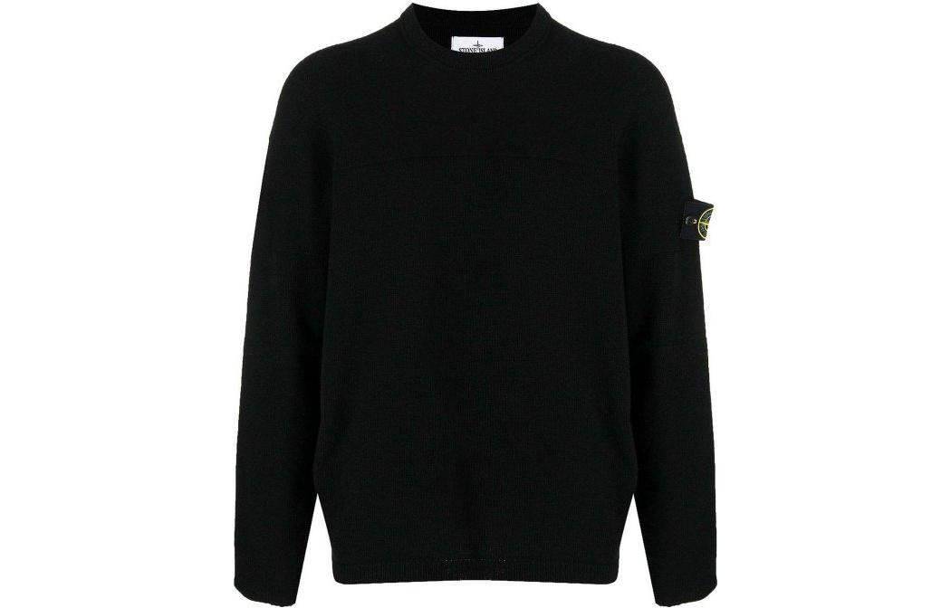 Stone Island Solid Color Crewneck Long Sleeve Sweatshirt Black 7915524A3-V0029