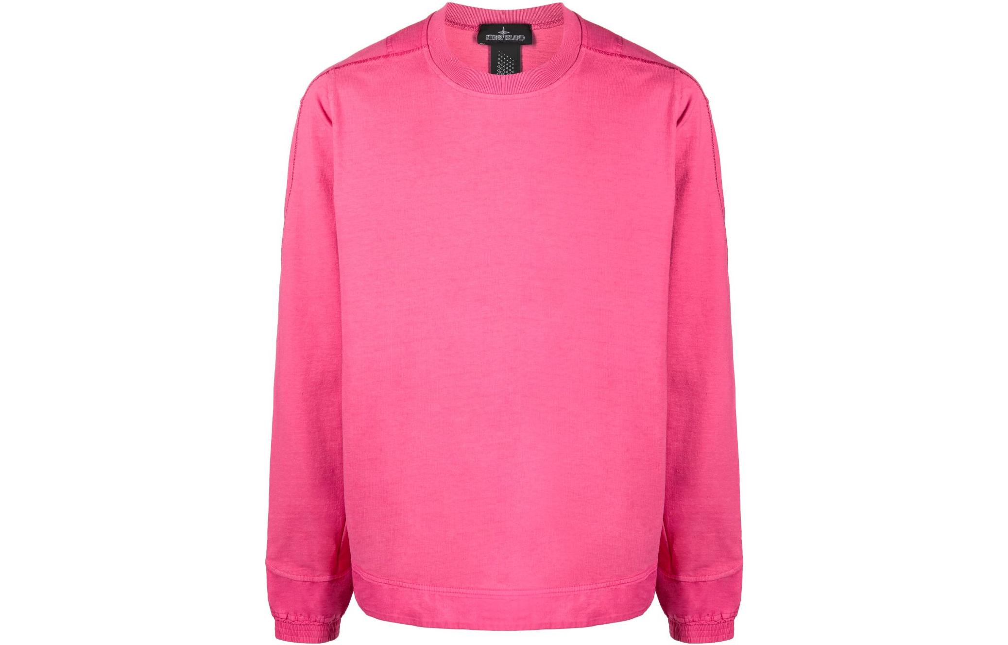 Stone Island Solid Color Crewneck Long Sleeve Sweatshirt 76196022A