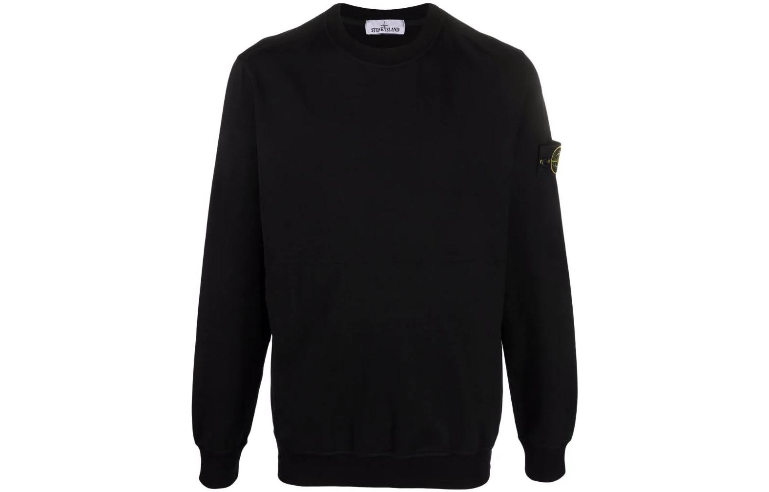 Stone Island Solid Color Crewneck Printed Sweatshirt Men 761564052-V0029