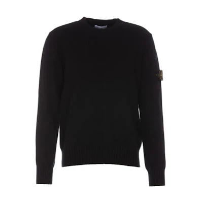 Stone Island Solid Color Crewneck Sweatshirt Men’s Black 7915506A2-V0029