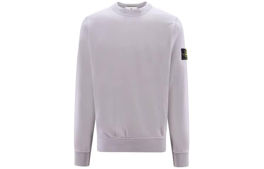 Stone Island Solid Color Crewneck Sweatshirt Men’s Grey Long Sleeve 801563051-V0064