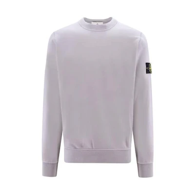 Stone Island Solid Color Crewneck Sweatshirt Men’s Grey Long Sleeve 801563051-V0064