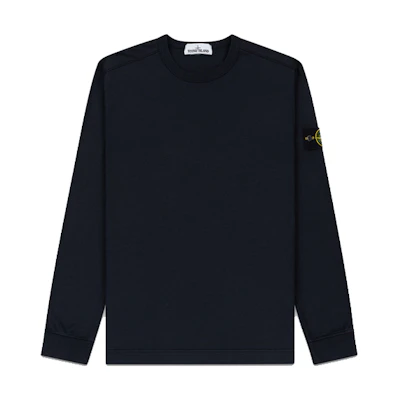 Stone Island Solid Color Crewneck Sweatshirt Navy Blue 721564450-V0020