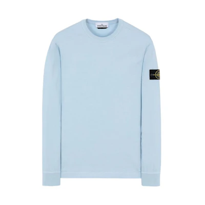 Stone Island Solid Color Crewneck Sweatshirt Unisex Light Blue 741564450-V0041