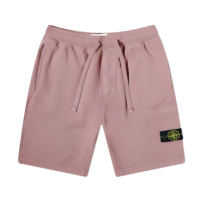 Stone Island Solid Color Drawstring Shorts with Large Pockets for Men. 771564620-V0086