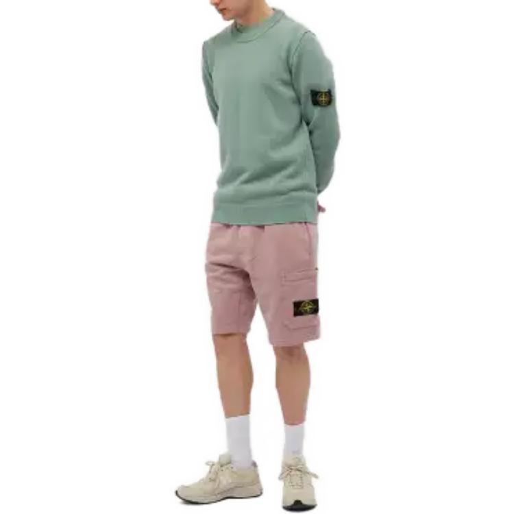 Stone Island Solid Color Drawstring Shorts with Large Pockets for Men. 771564620-V0086 圖 5