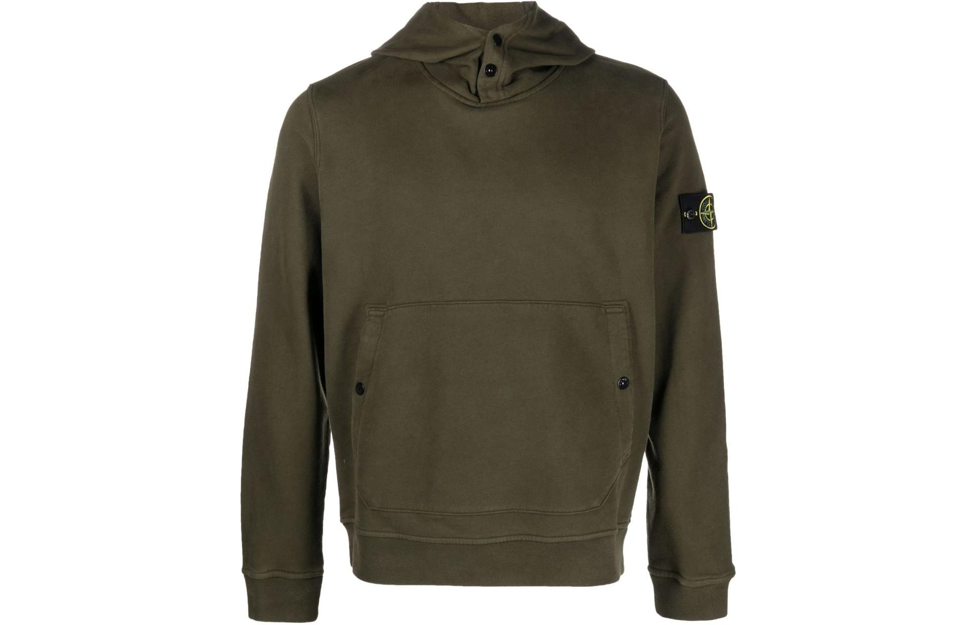 Stone Island Solid Color Green Hoodie 791561720-V0058