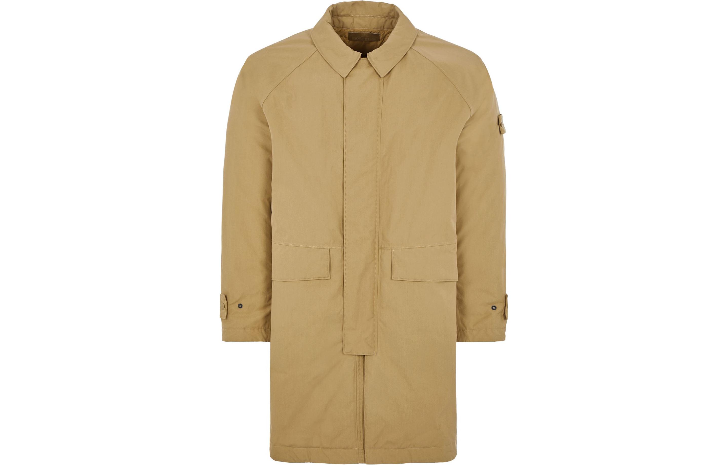 Stone Island Solid Color Hidden Zipper Collared Jacket Unisex 7915710F1-V0090