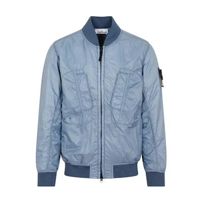 Stone Island Solid Color High-Neck Jacket Blue 781542125-V0024