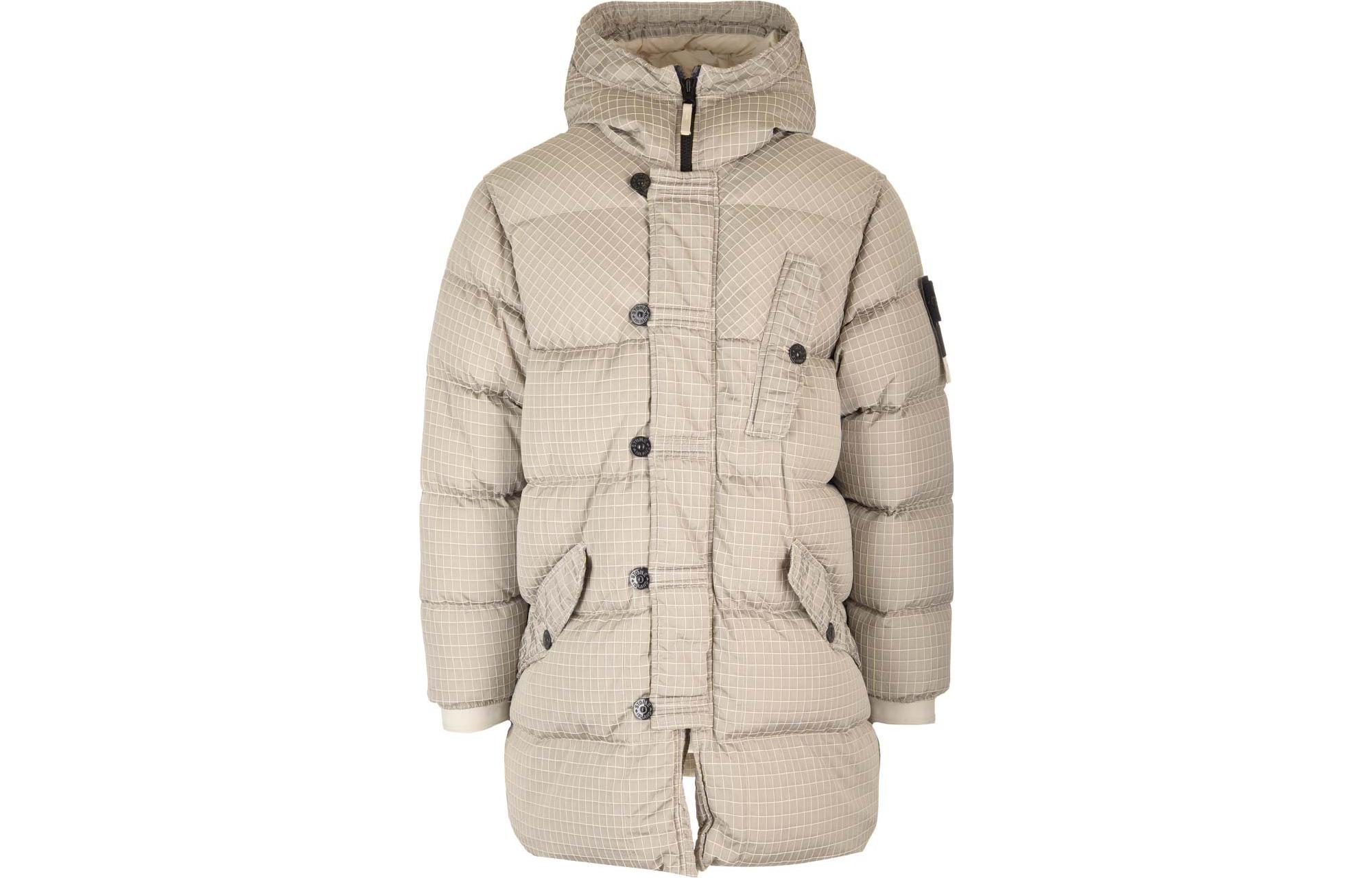 Stone Island Solid Color Hooded Jacket Beige 791571432-V0097