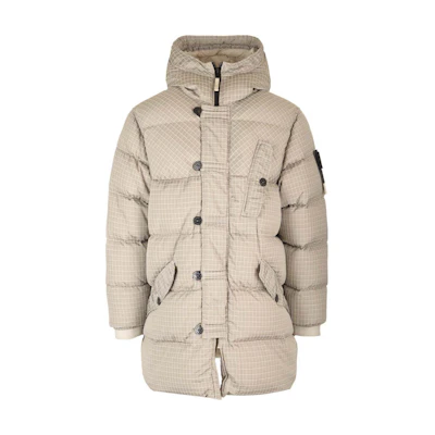 Stone Island Solid Color Hooded Jacket Beige 791571432-V0097