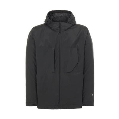 Stone Island Solid Color Hooded Jacket with Pocket - 7715440G2-V0029