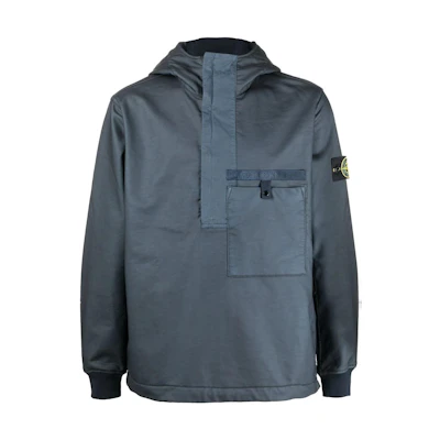 Stone Island Solid Color Hooded Long Sleeve Jacket for Men 761543129-V0024
