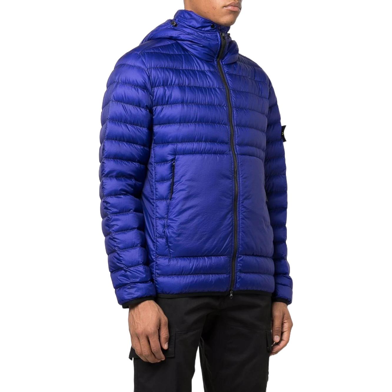 STONE ISLAND Solid Color Hooded Padded Jacket Men’s Blue 761540324-V0022 圖 5