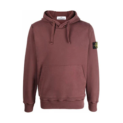 Stone Island Solid Color Hooded Sweatshirt Brick Red 751564120-V0076