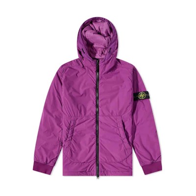 Stone Island Solid Color Hooded Zip-Up Loose Fit Casual Jacket 751541928-V0045