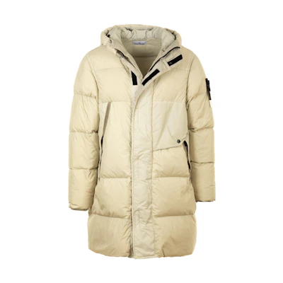 Stone Island Solid Color Hooded Zip Jacket Men’s Off-White 791570323-V0097