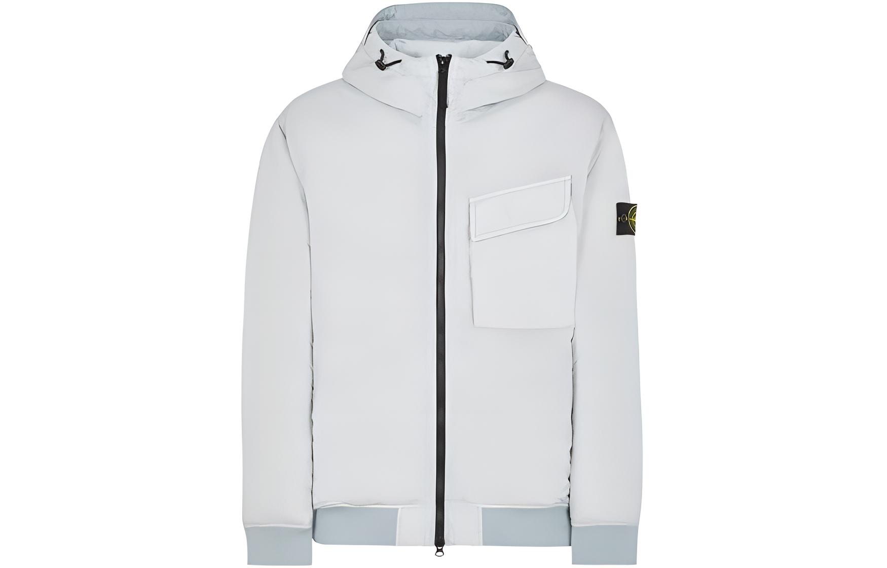 Stone Island Solid Color Logo Hooded Jacket 771540723-V0061