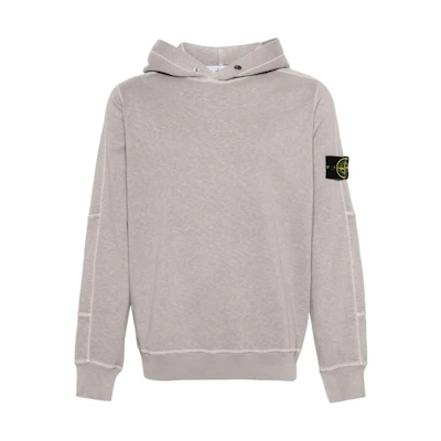 Stone Island Solid Color Logo Hoodie Grey Taupe 801565860-V0164