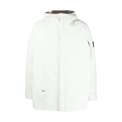 Stone Island Solid Color Logo Patch Hooded Jacket for Men 771940220-V2052