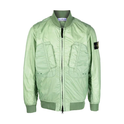 Stone Island Solid Color Logo Patch Zip-Up Jacket Long Sleeve 781542125-V0055
