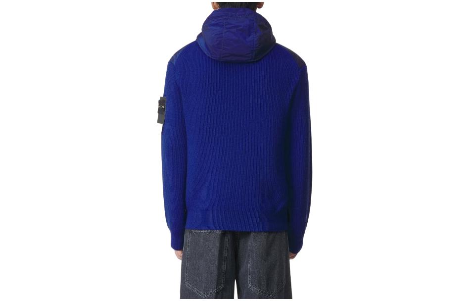 Stone Island Solid Color Logo Patch Zip Up Hoodie Jacket Men’s Blue 791544134-V0022 圖 3