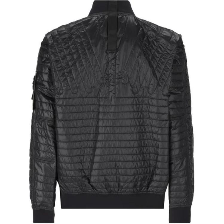 Stone Island Solid Color Logo Stand Collar Zip Jacket Black 811543332-V0029 圖 3