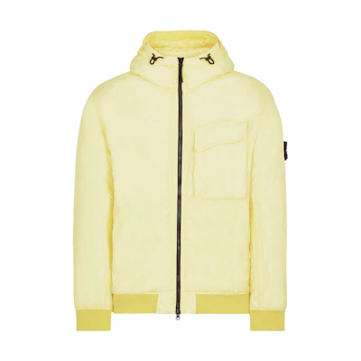 Stone Island Solid Color Logo Zip-Up Hooded Jacket 771540723-V0031