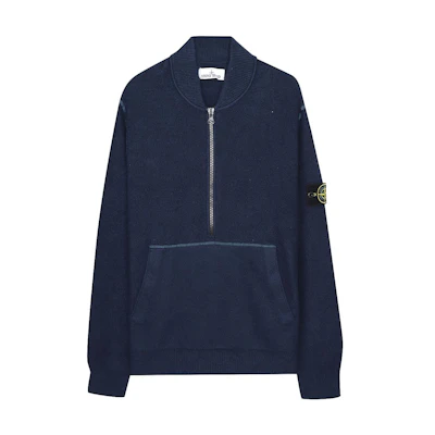 Stone Island Solid Color Long-Sleeve Stand-Collar Sweatshirt 7815533D2-V0020
