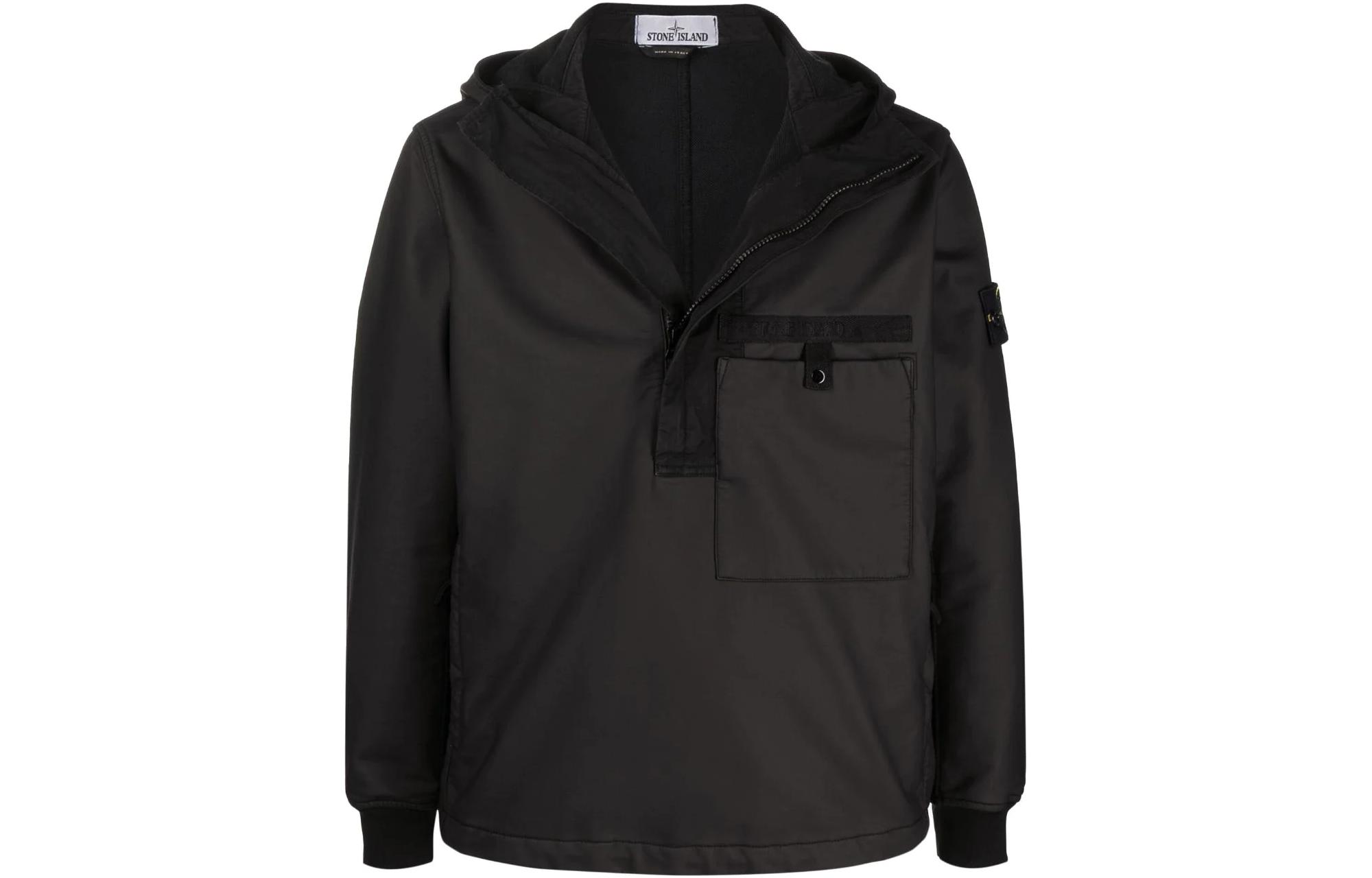 Stone Island Solid Color Long Sleeve Hooded Jacket 761543129-V0029