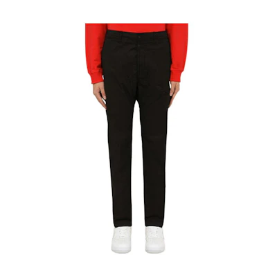 Stone Island Solid Color Mid-Waist Logo Long Casual Pants Men. 771530110-V0029