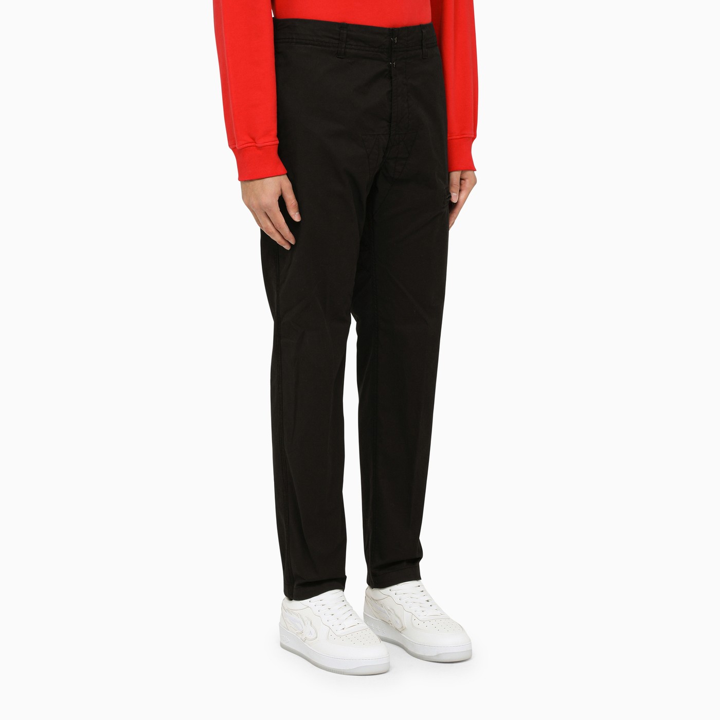 Purchase Stone Island 素色中腰標誌休閒長褲男款 771530110-V0029