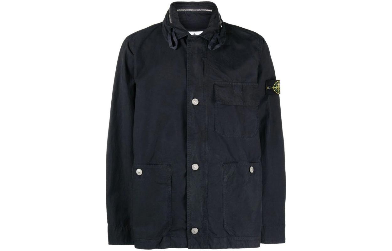 Order Jaket Stone Island Multi-Poket Warna Hitam Terbaik Lelaki 781542329-V0029