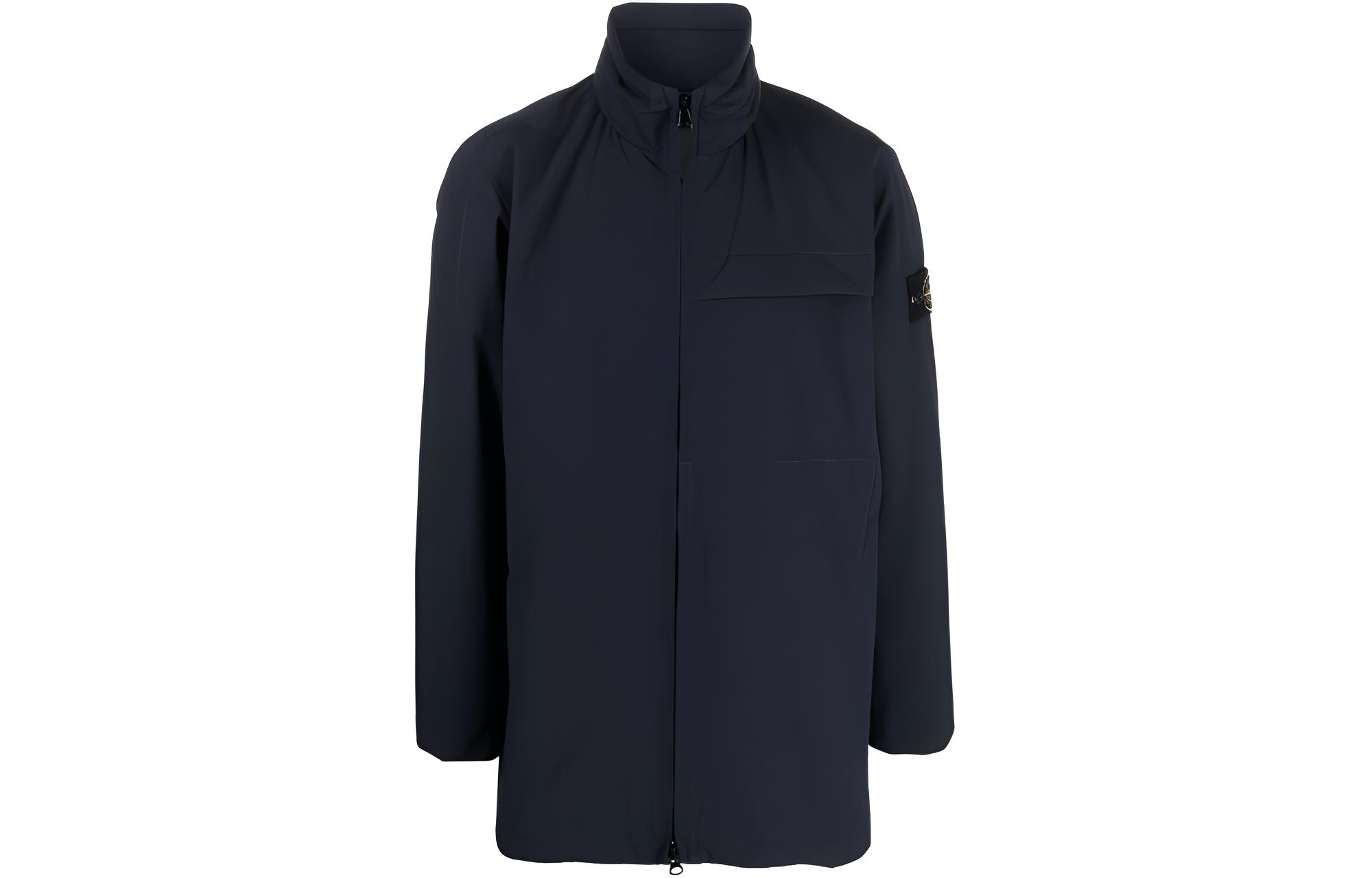 Stone Island Solid Color Patch Zip Jacket 771540627-V0020