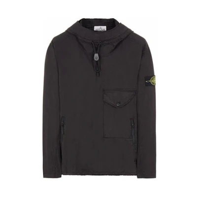 Stone Island Solid Color Pocket Hoodie Black Long Sleeve 771510710-V0029