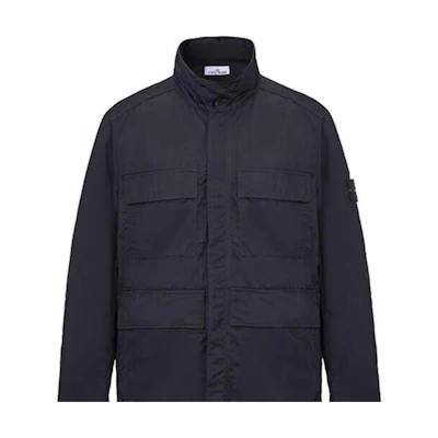 Stone Island Solid Color Pocket Zip-Up Jacket Unisex - Black 781542730