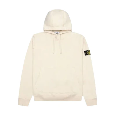 Stone Island Solid Color Pullover Hoodie Ivory 741564151-V0093
