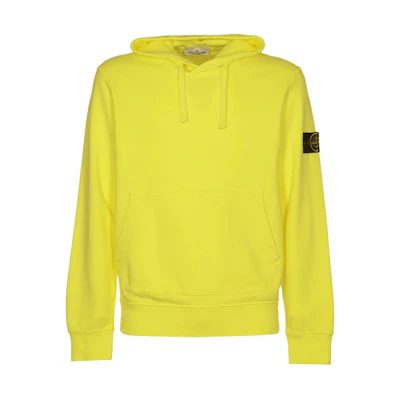 Stone Island Solid Color Pullover Hoodie Men’s Yellow 801564151-V0F30