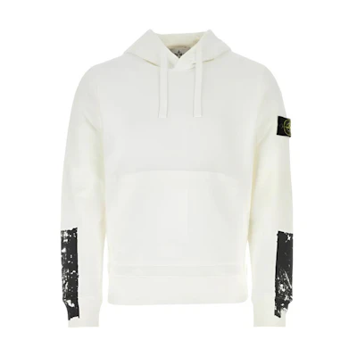 Stone Island Solid Color Pullover Hoodie Mens White 791567461-V0001