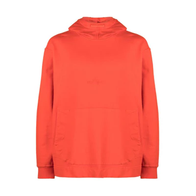 Stone Island Solid Color Pullover Hoodie Orange Long Sleeve Casual Wear 791565577-V0037