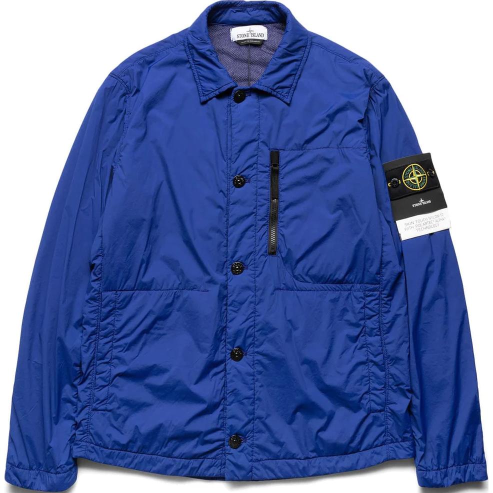 STONE ISLAND Solid Color Single-Breasted Long Sleeve Jacket Blue  Outerwear 761541431-V0022 圖 2