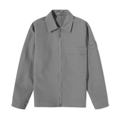 Stone Island Solid Color Slim Fit Jacket Deep Gray Long Sleeve 7915115F2-V0067