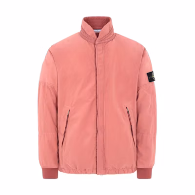 STONE ISLAND Solid Color Stand Collar Cotton Jacket Pink () 711543231-V0013