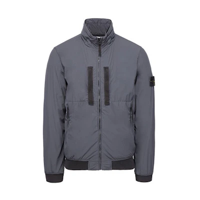 Stone Island Solid Color Stand Collar Zip Jacket Dark Gray 741542631-V0063